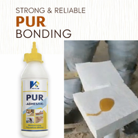 Colle à bois PUR de qualité export, adhésif polyuréthane pour grossistes et distributeurs, imperméable, forte adhérence, étiquette personnalisée