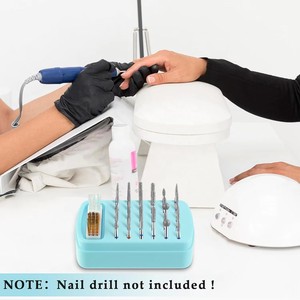 2 in 1 <b>Nail</b> Drill Bits Holder, 30 Holes Dustproof <b>Nail</b> Bits Organizer <b>Nail</b> Drill Bits Cleaning Brush Case Dustproof - Product Image 2