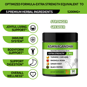 Ashwagandha แคปซูลพร้อมรากขิงอาหารเสริมสมุนไพรสำหรับการนอนหลับที่ดีต่อสุขภาพโดยรวมมีตราสินค้าส่วนตัว - Product Image 2