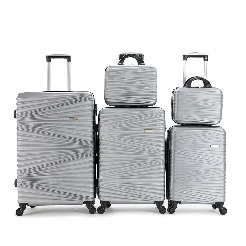 5पीसी 12''-28'' एब्स सूटकेस 4 स्पिनर वैलिस डी वॉयेज ट्रैवलिंग बैग आउटडोर सूटकेस के लिए ट्रॉली सामान सेट