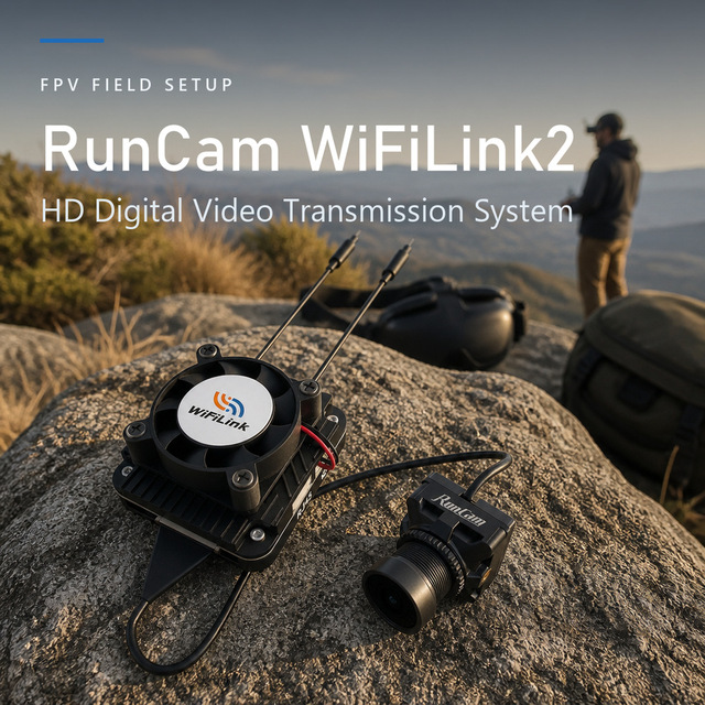 RunCam WiFiLink2 OpenIPC Digital FPV Transmitter 160° FOV CNC Aluminum Cooling for RC Airplane FPV Racing Drone