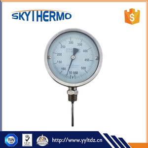 Termômetro bimetal d100mm com medidor de temperatura bimetal da água flange haste longa usado no hvac-40 + 40c - Product Image 3
