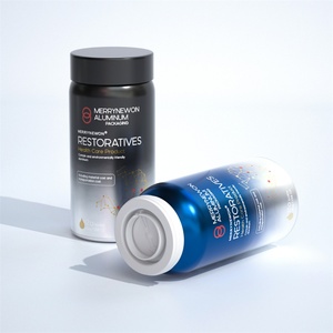 Flacon en aluminium de 160 ml avec bouchon à vis, pot vide de qualité médicale pour l'emballage de vitamines, capsules et suppléments en poudre - Product Image 5