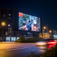 Pantalla LED de alto brillo, Panel fijo de pantallas LED de cartelera P5 para publicidad al aire libre, módulo LED SMD a todo Color