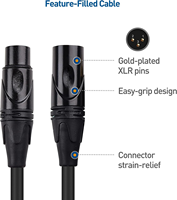 Câble de microphone Xlr d'usine professionnel câble Xlr à Xlr 3 broches de haute qualité câble audio équilibré mâle à femelle haut-parleur Hifi
