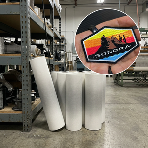 Parches de tela de poliéster 100% blanqueados para sublimación, tejidos, para serigrafía, flocados, <span class=keywords><strong>en</strong></span> blanco, tipo tatami, bordados - Product Image 4