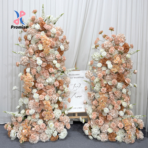 Set de Pilares de Flores Mixtas de Seda Promise, Fondo Romántico y de Ensueño para Bodas, Hecho a Mano, Alta Simulación, Reutilizable - Product Image 1