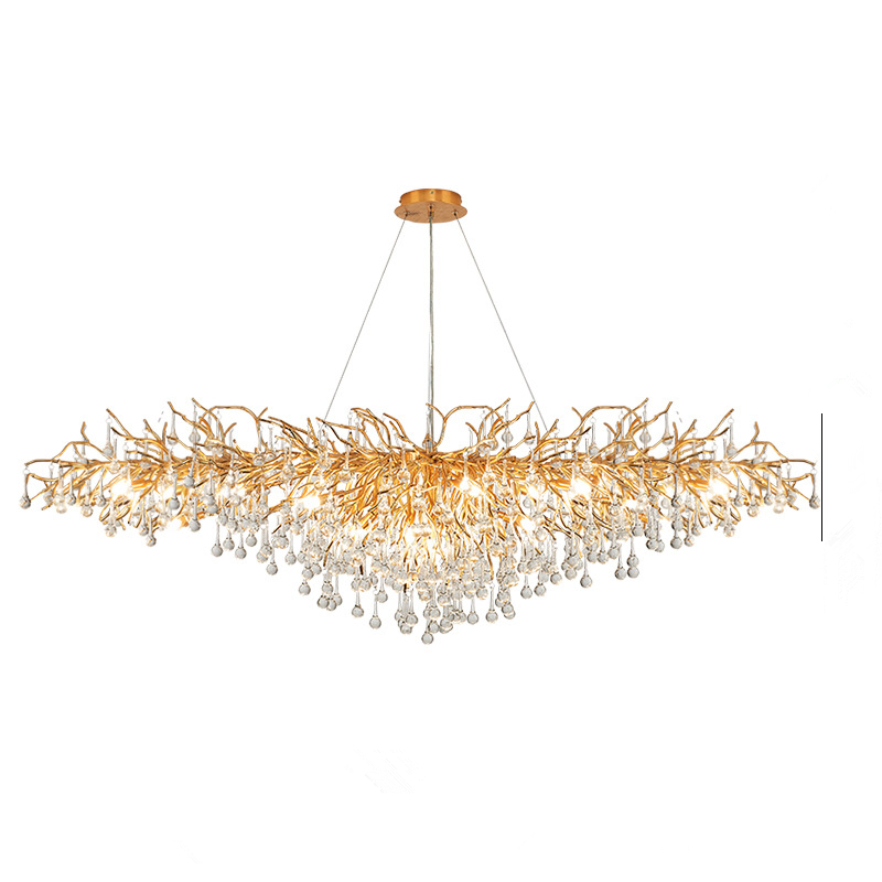 Модный светильник в дубайском стиле, Современный хрустальный подвесной светильник, дизайн капель воды, люстра, освещение