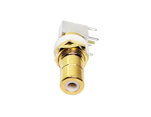 high quality right angle RCA female for PCB BH buklhead connector