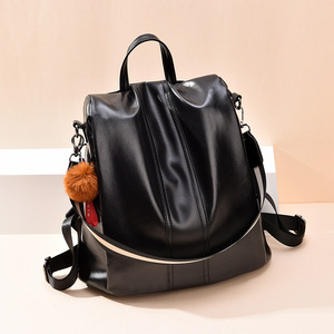 Women Bag PU <b>Leather</b> Fashion Handbags <b>Backpack</b> Multi-function <b>Large</b> Capacity Girl <b>Backpack</b> Student Bag - Product Image 2