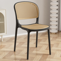 Chaise en rotin moderne de haute qualité, empilable, design en canne, meubles, chaise de restaurant en plein air, café, bistrot, salle à manger, chaise en plastique, meubles