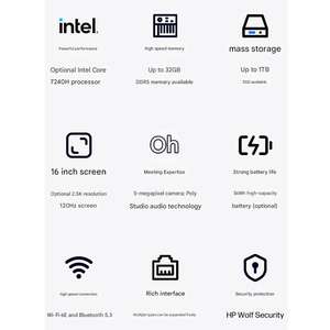Portátil Empresarial ProBook 4 G1iR 16, Intel Core 5 120U, 16 GB DDR5, SSD de 512 GB, Pantalla IPS de 16 Pulgadas 16:10, Windows 11 Pro para Oficina Empresarial - Product Image 4