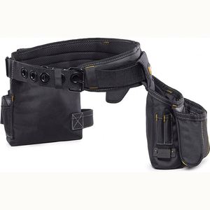 Ceinture porte-outils BSCI en polyester premium, cuir tanné à l'huile, 8 poches, organiseur robuste pour électricien, charpentier/charpentier-ébéniste - Product Image 6