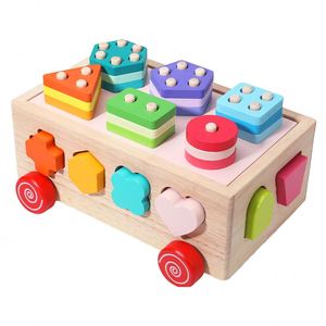 Caja de Inteligencia Montessori de Madera, Rompecabezas para Bebés con Bloques de Geometría y Cognitivos - Product Image 2