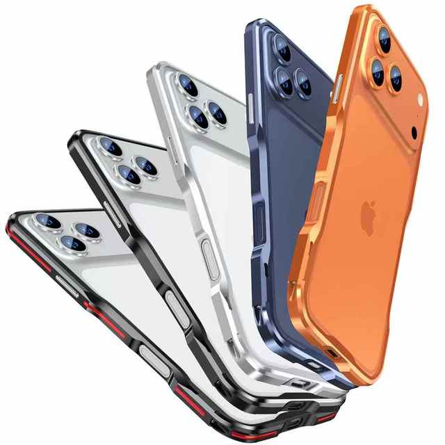 Luphie Metal Bumper Case for iPhone 17 air 16 15 14 13 12 11 Pro Max 16 Plu 13 12 Mini Aluminium Frame Protective Cover Bumper
