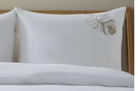 Ensemble de Draps de Lit de Luxe en Tissu Brodé Personnalisé à Motif Uni pour la Maison