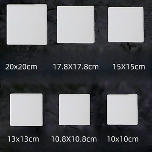 Vendita all'ingrosso souvenir magneti frigo quadrati rotondi in ceramica su misura in bianco in ceramica magneti frigo non rivestiti per la stampa UV - Product Image 3