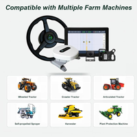 Sistem Kemudi Otomatis Traktor RTK GNSS GPS Autopilot Kit AS812 Layar 12.1 Inci Setir Elektrik Akurasi 2.5cm