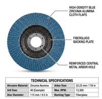 Flap Disc Flat Emery Cloth Wheel untuk Pemolesan Logam dengan Performa Potong Tinggi