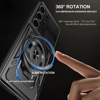 Coque de téléphone magnétique avec anneau de maintien pour Samsung Galaxy S26 S25 S24 S23 S22 Ultra Plus S25FE, compatible avec la charge sans fil