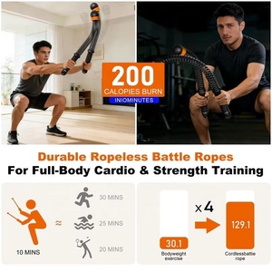 Bellewins Corde de combat multifonctionnelle sans corde, portable, avec logo personnalisable, pour entraînement de force à domicile et <span class=keywords><strong>exercices</strong></span> de bras avec poids - Product Image 5