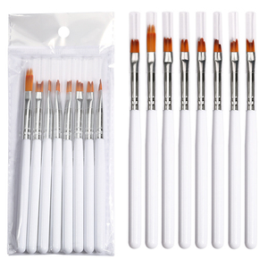 Ensemble de 8 pinceaux à ongles à dents de scie pour nail art, pinceaux à dessin de fleurs en pétales pour la peinture au gel - Product Image 6