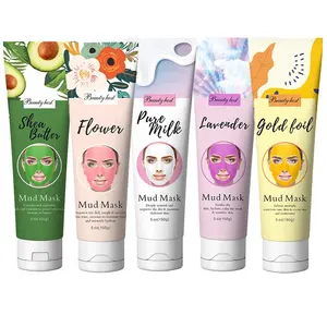 Factory Supplier Oil Control Moisturizing Cleansing Lavender Gold Milk Flower Milk Avocado Face Mud Mask/Cosmetics Clay Mask