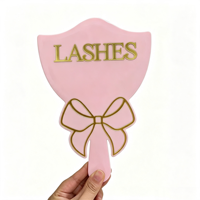 Miroir à cils portable de luxe en acrylique personnalisé pour extensions de cils