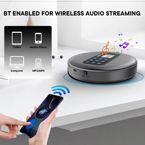 Lecteur CD portable personnalisé en usine avec écran LCD, radio FM, double haut-parleur et fonction Bluetooth pour voiture et maison - Product Image 2