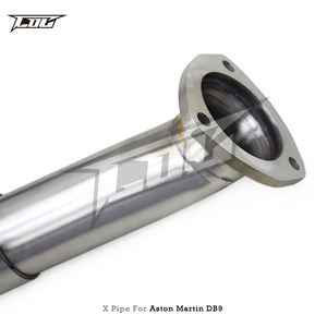 Tubo delantero de salida de fábrica X tubo para <span class=keywords><strong>Aston</strong></span> <span class=keywords><strong>Martin</strong></span> <span class=keywords><strong>DB9</strong></span> Vantage Zagato Rapide 6,0 V12 tubo de escape de sistema de coche de acero inoxidable - Product Image 6
