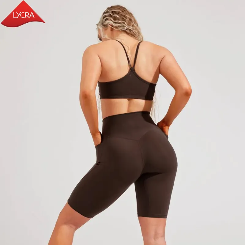 OEM OED Manufacturer Cycling Wear Workout Suit Women Lycra Biker Shorts Sport Bra Shorts Yoga Sets