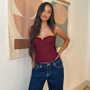 2025 củ<span class=keywords><strong>a</strong></span> phụ nữ Corset Top Victorian phong cách eo huấn luyện viên Corset với lưới & Ren Thanh Lịch Gothic vạt áo - Product Image 1