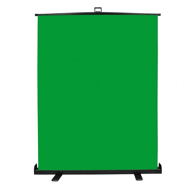 Professional Video Green Screen Backdrop Pull-up Style Portable Collapsible Chroma Key Background Panel 145*200cm