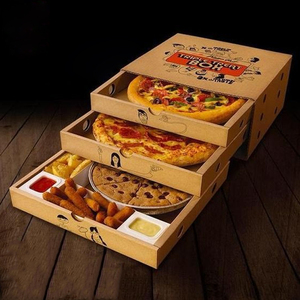 Caja de pastoreo de papel Kraft personalizada para comida, Pizza, hamburguesas, patatas fritas, <span class=keywords><strong>pollo</strong></span> frito, caja de embalaje, caja de cartón para charcutería de macarrones - Product Image 6