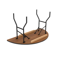 Usine de fabrication de table pliable en demi-cercle pieds en métal table pliante en demi-cercle de restaurant portable utilisations multi-scénarios