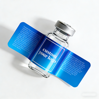 Étiquettes personnalisées pour flacons holographiques 2ml 3ml 10ml, impression UV, BOPP PE PVC, autocollants pour flacons de peptides, étiquettes pharmaceutiques