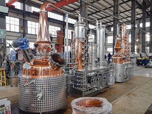 2025 nuevo <span class=keywords><strong>destilador</strong></span> <span class=keywords><strong>de</strong></span> Alcohol 550L licores destilación SS columna <span class=keywords><strong>de</strong></span> vidrio olla <span class=keywords><strong>de</strong></span> cobre todavía bomba para whisky brandy Gin destilería - Product Image 2