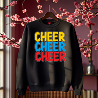 Fer de transfert de chaleur personnalisable en vinyle Cheer Bling Rhinestone pour T-shirts
