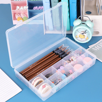Boîte de rangement en plastique transparent SUNSHING à 11 compartiments, organiseur portable pour perles, bijoux, colliers, accessoires pour cheveux et fournitures d'artisanat