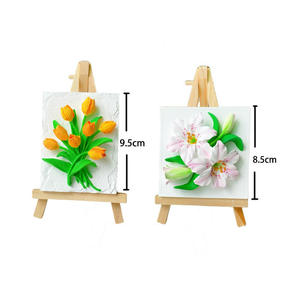 HARDWORK 3D DIY Peinture Flottante, Jouets de <span class=keywords><strong>Dessin</strong></span>, Activité de Graffiti sur Plâtre Blanc (Lys, Tulipe) pour le Team Building et les Cadeaux - Product Image 2
