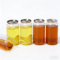 Bouteilles de boissons scellées anti-fuite, contenants d'emballage pour desserts froids commerciaux, pots en plastique PET transparent jetables en gros