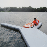 Plate-forme de ponton gonflable personnalisée pour bateau, station d'accueil de Jet Ski pour stationnement de bateau