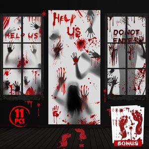 Halloween <strong>Door</strong> <strong>Decorations</strong> Scary Zombie Hands Halloween Clings Posters Halloween Front <strong>Door</strong> Cover