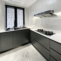 Porte d'armoire de cuisine modulaire en bois de luxe italienne avec évier, style Shaker moderne