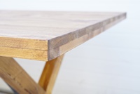 Table de ferme en bois de pin de couleur antique, style moderne, pour mariage, parc, hôtel, pliable, taille personnalisée
