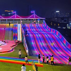 Tobogán Arcoíris para Exteriores, Suministro de Fábrica, Personalizable, Equipo de Juegos sin Motor, Tobogán de Esquí con Tapete Colorido para Zonas Turísticas - Product Image 3
