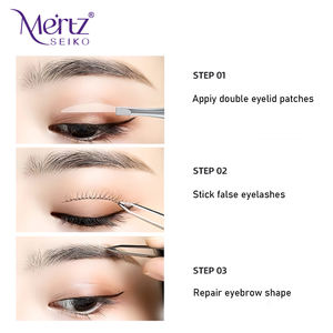 Pinset ujung miring emas mawar kualitas tinggi pegangan presisi pembentuk alis baja tahan karat alat kecantikan profesional - Product Image 5