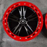 Jantes True Beadlock 5x114.3 5x130 6x139.7 5x120 17x10 Drag Racing Forgées pour Chevrolet Camaro Corvette C8 pour Dodge Charger