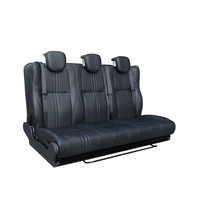Siège de voiture 3 places, siège arrière de luxe pour bus MPV, siège pliable pour intérieur de camping-car, pouvant se déplacer vers l'avant et vers l'arrière