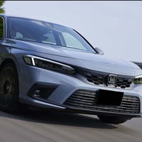 Kit de carrosserie de voiture Style sportif Matériau ABS Grille de pare-chocs avant pour Honda civic 2022 11th Hatchback Grille avant de haute qualité
